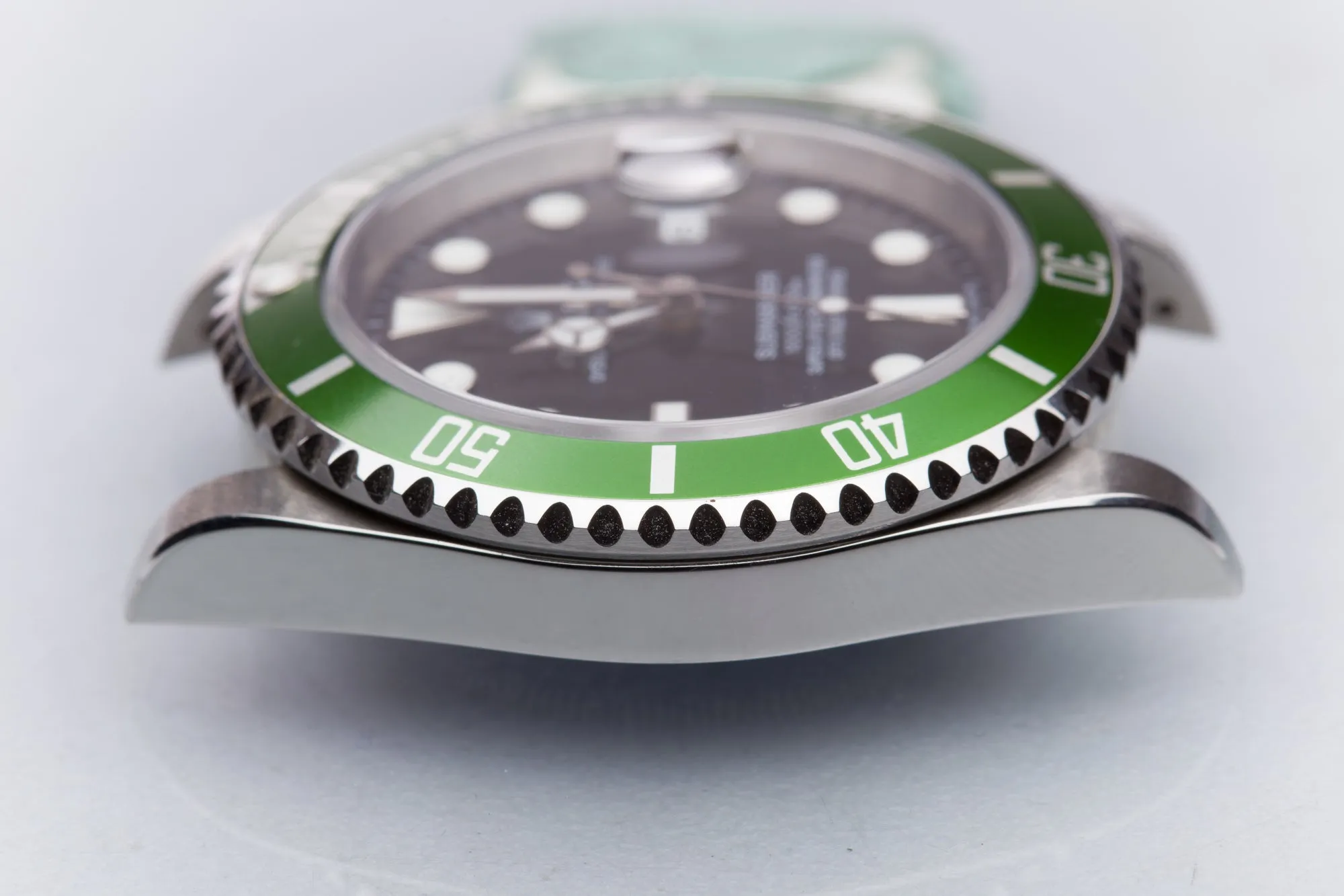 2006 Unpolished Rolex 16610LV Green Anniversary Submariner with Box, Hangtag, Card, & Booklets