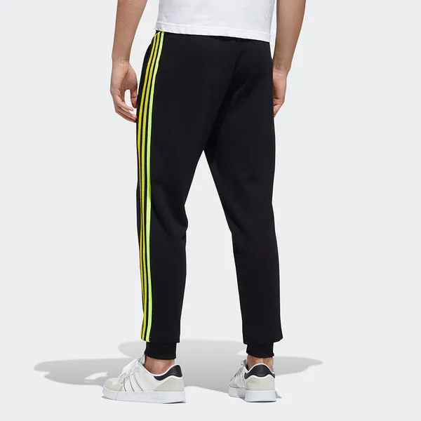 adidas neo M Fav Knt Tp 1 Casual Sports Bundle Feet Long Pants Black