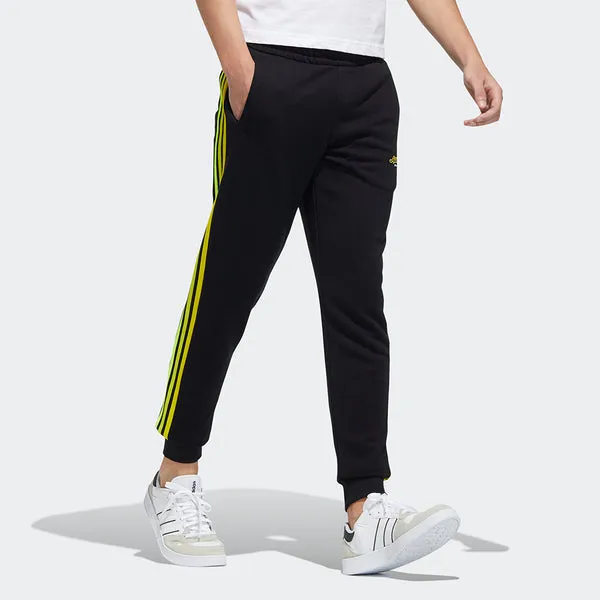 adidas neo M Fav Knt Tp 1 Casual Sports Bundle Feet Long Pants Black