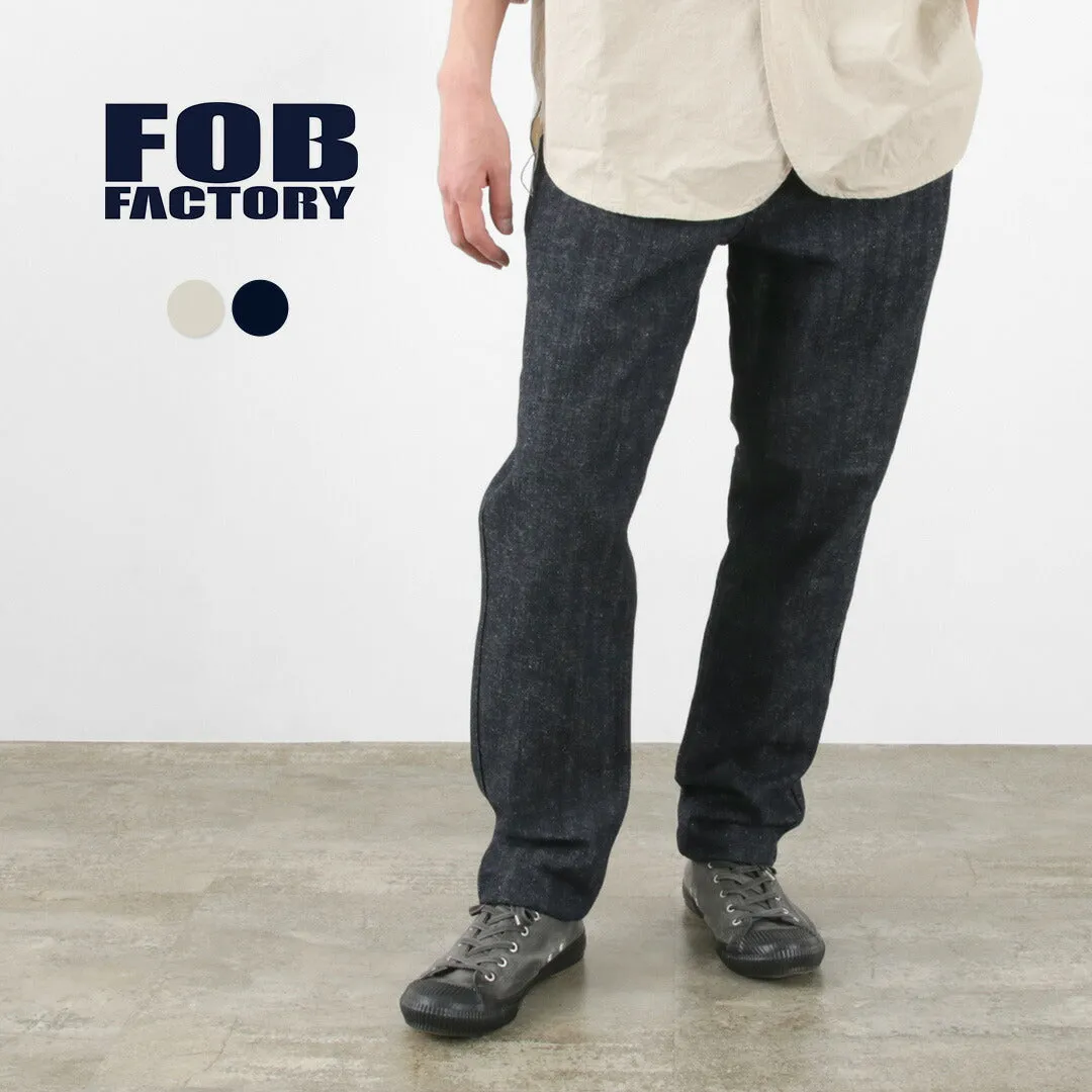 FOB FACTORY / F0516 Cotton hemp herringbone Trouser