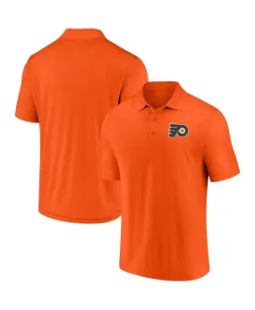 Men's Branded Orange Polo Shirt philadelphia flyers streak winning polo Fanatics