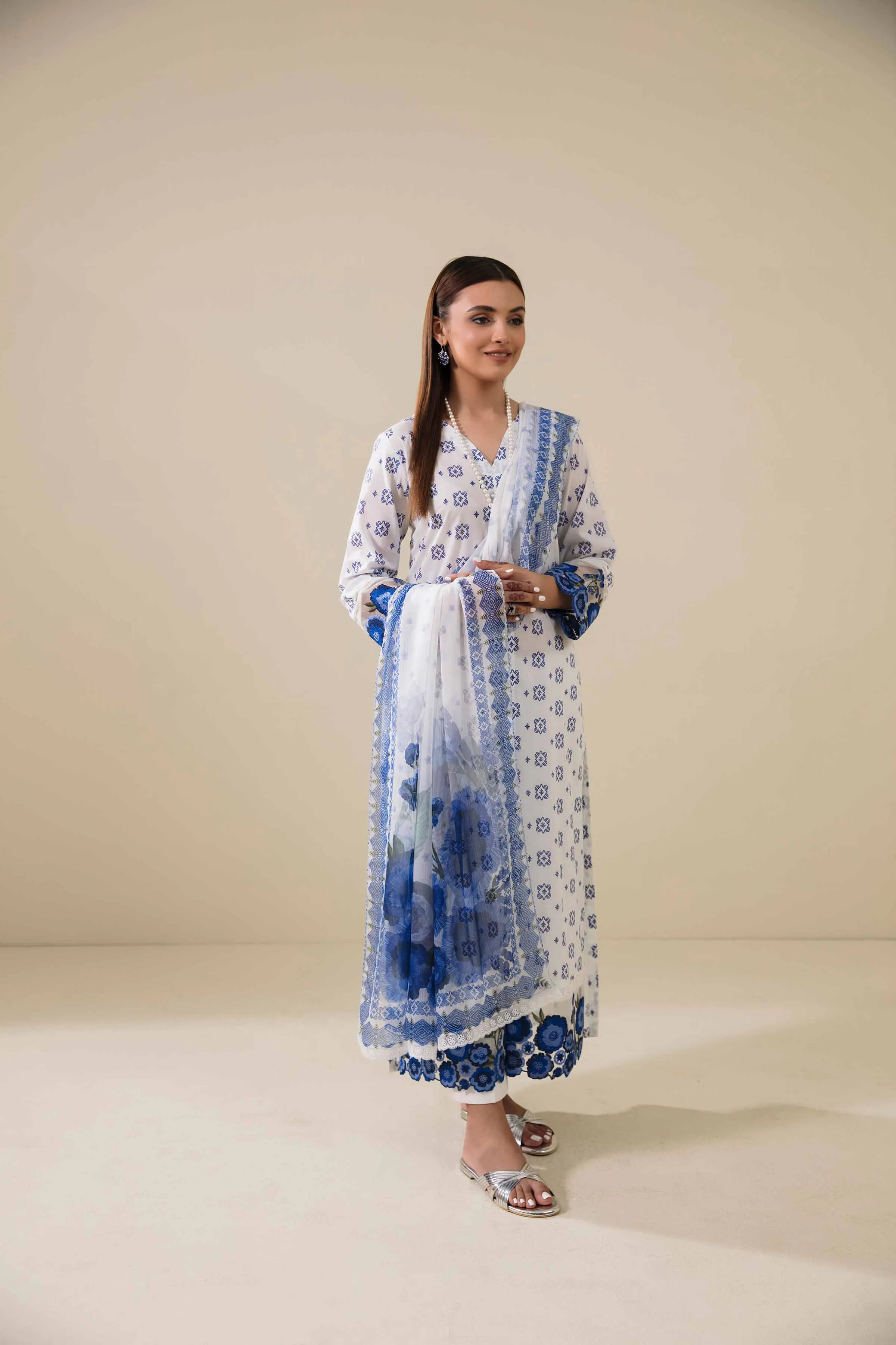 Nishat Linen Spring/Summer Lawn – 2 Piece - Printed Embroidered Suit - 42401625