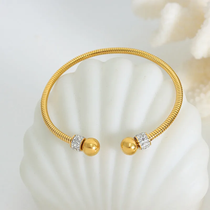 Round Bead Bangle