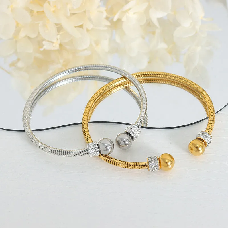 Round Bead Bangle