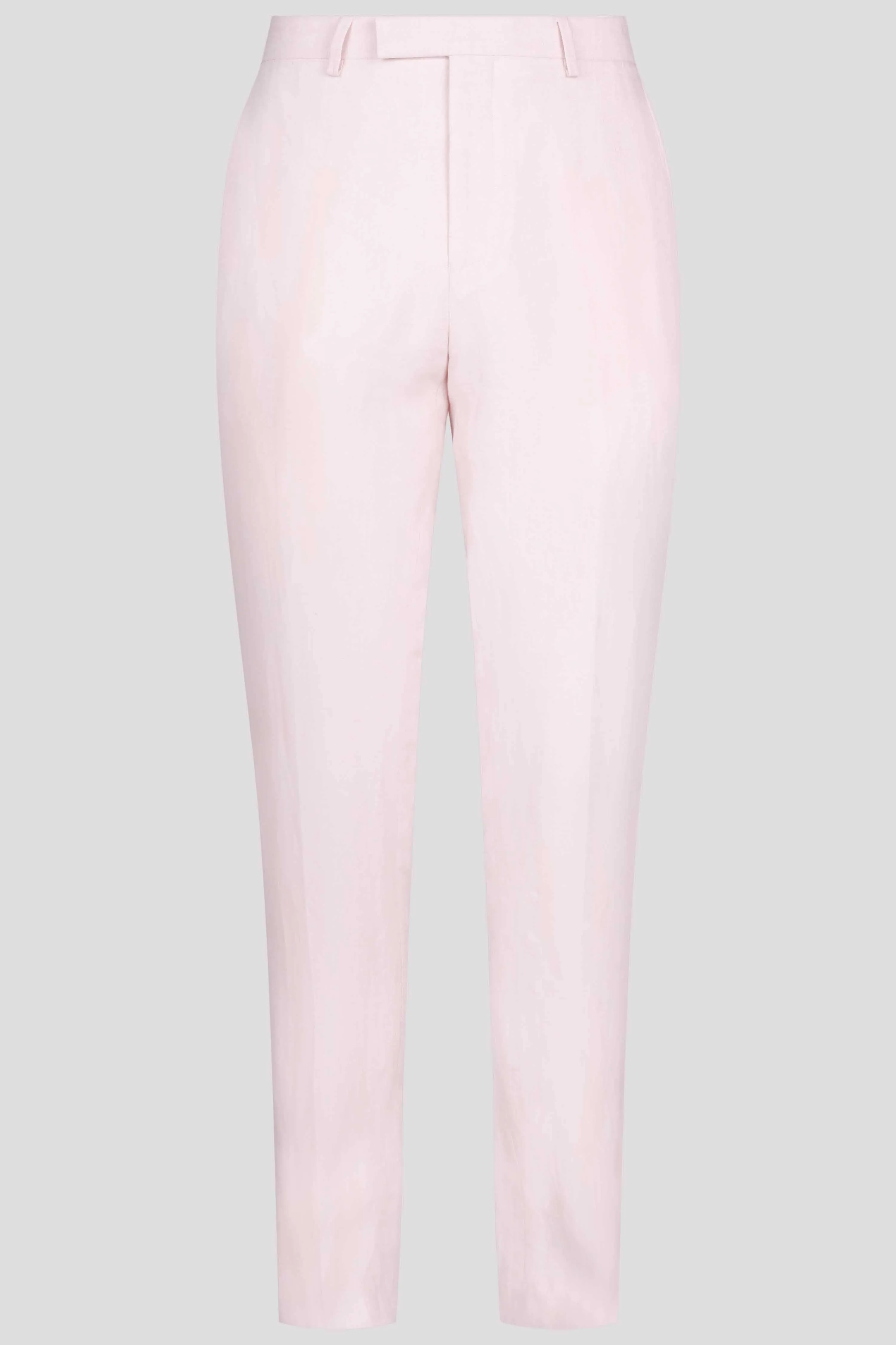 Shades Skinny Fit Pink Linen Trousers