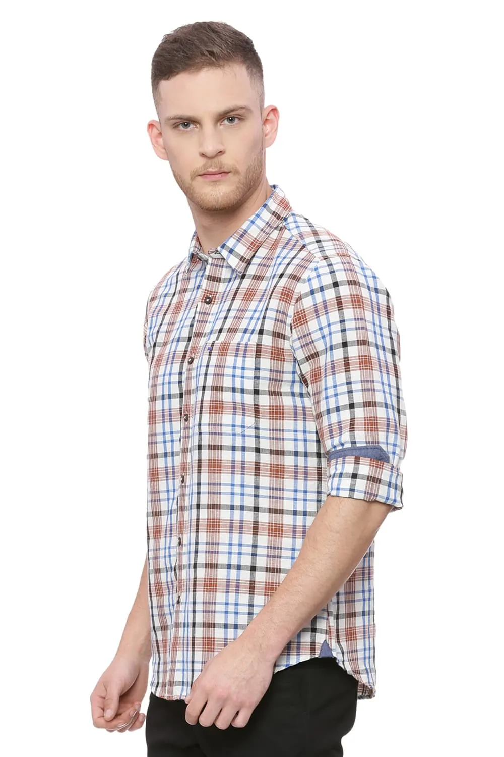 Slim Fit Vineyard Green Checks Shirt